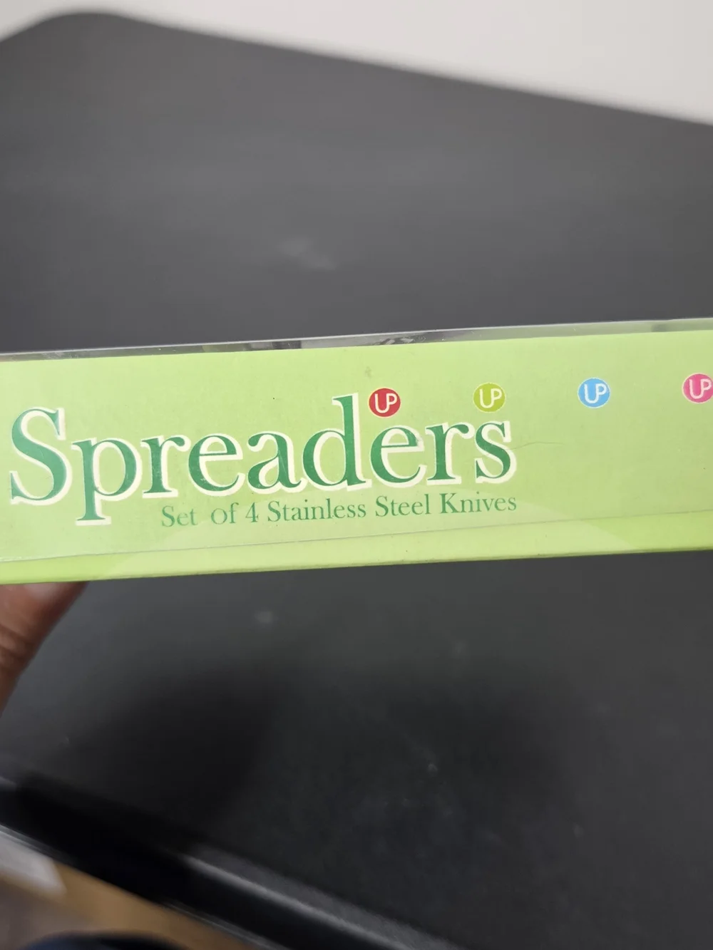 Set of 4 Stainless Steel Spreading Knives -Bottle Handles